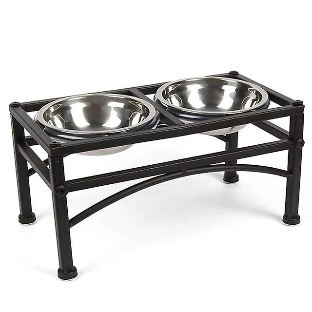 Stainless steel raised dog bowls