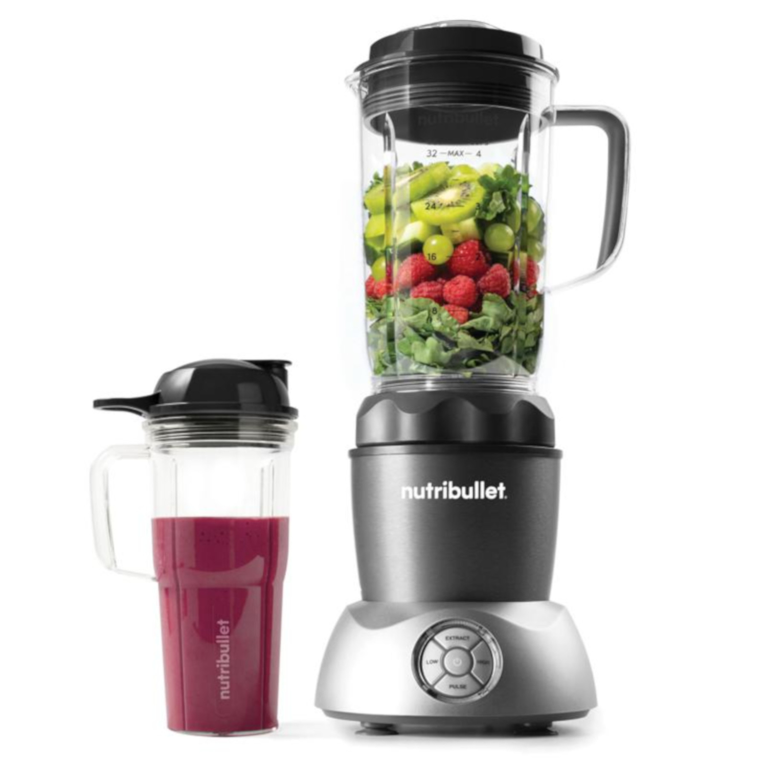 NutriBullet Select Black/Clear Plastic Blender 32 oz 2 speed