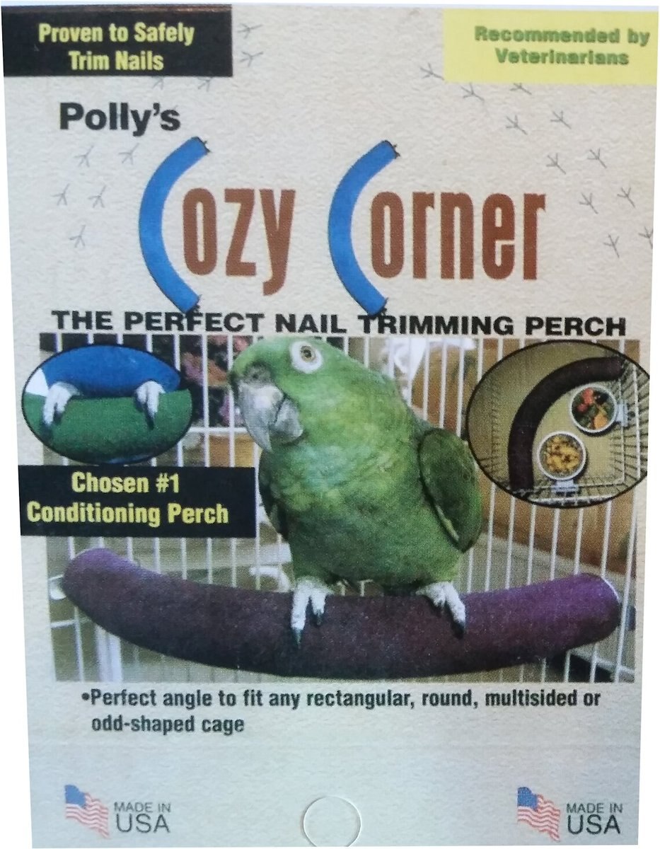 Polly's Pet Products Cozy Corner Bird Perch， Blue