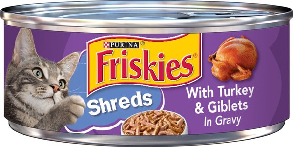 Friskies Savory Shreds with Turkey and Giblets in Gravy Canned Cat Food