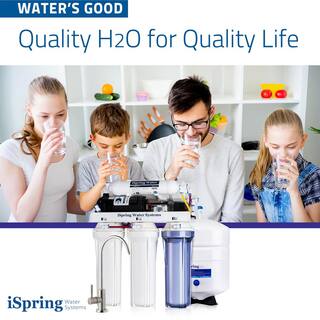 ISPRING Maximum Performance Under Sink Reverse Osmosis Drinking Water Filtration System with Booster Pump RCC7P