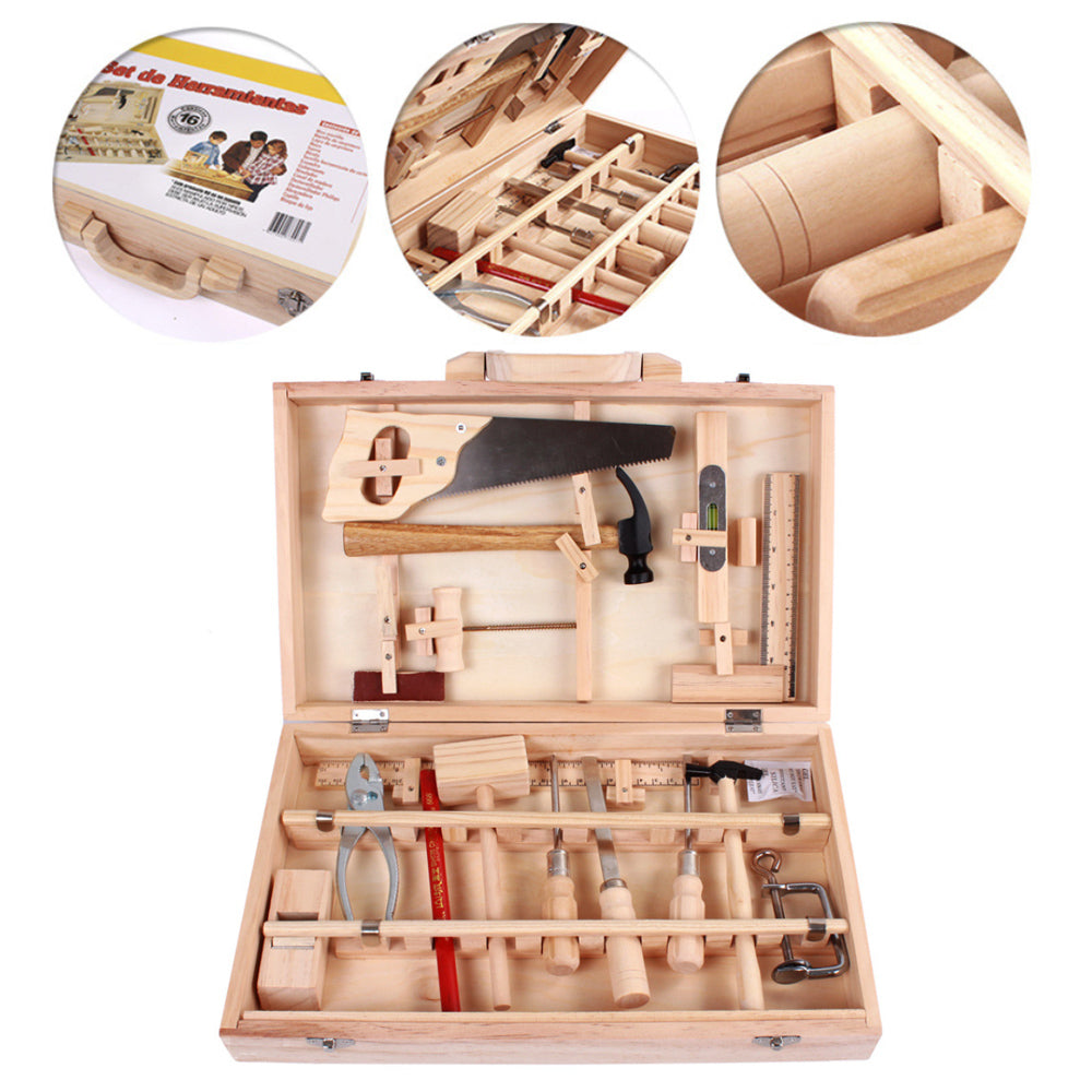 Maintenance Tools Toys Wooden Tool Set Construction Accessories Set for Kids Educational Toy Woodworking Box Puzzle Set