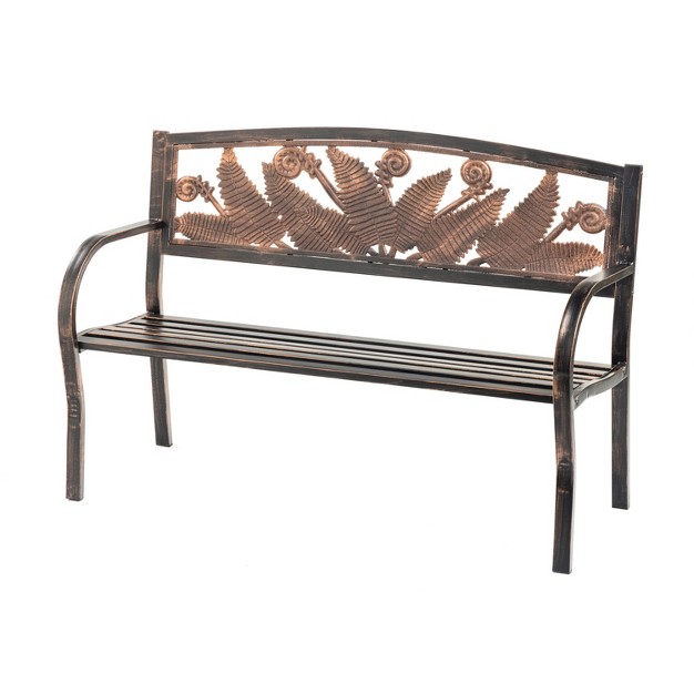 Evergreen Metal Fern Bench