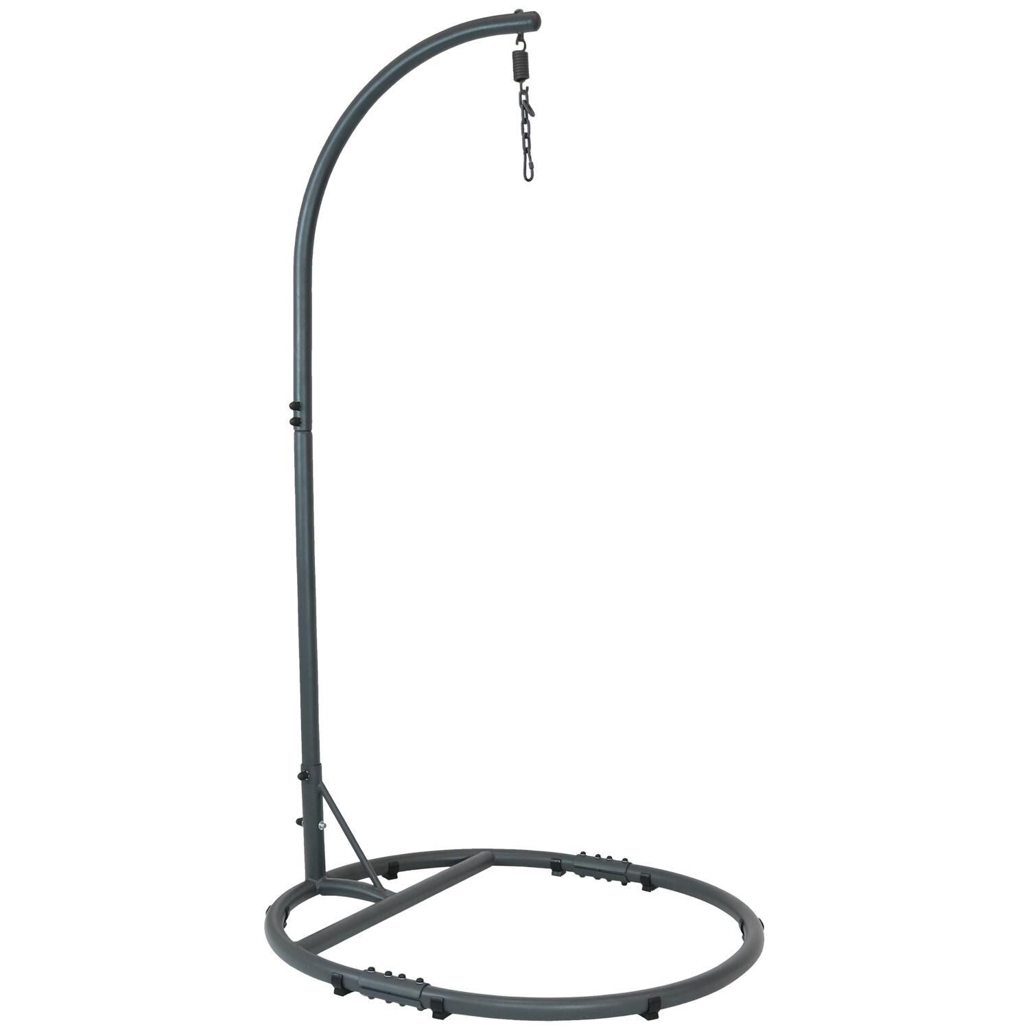 Ultimate Patio 76-Inch Steel Egg Chair Stand w/ Extra Wide Round Base