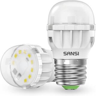 SANSI 40-Watt Equivalent A11 450 Lumens E26 Base High Efficiency Flame Retardant LED Appliance Light Bulb 5000K (2-Pack) 01-02-001-045052