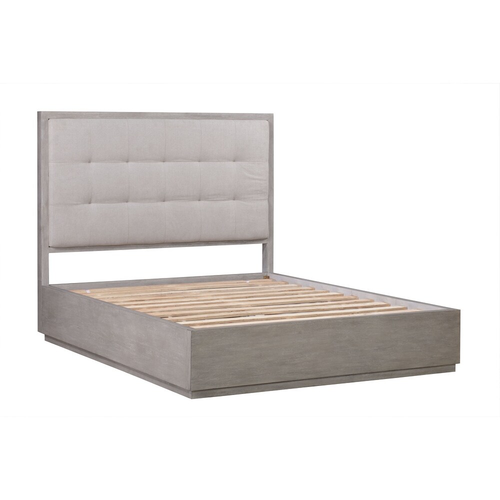 Oxford Platform Bed in Mineral