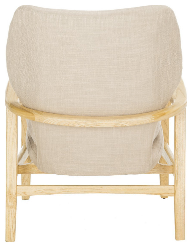 Carlie Accent Chair  Beige/Natural   Midcentury   Armchairs And Accent Chairs   by Rustic Home Furniture Deco  Houzz