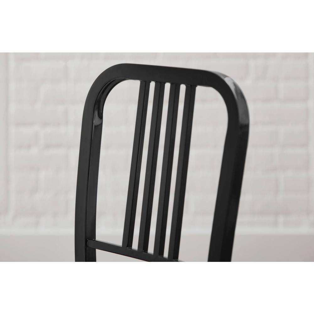 StyleWell Kipling Black Metal Dining Chair (Set of 2) (15.94 in. W x 32.67 in. H) CM806-18-BLK