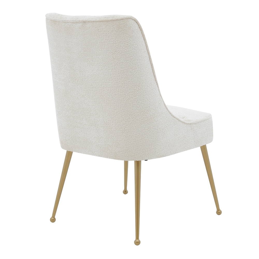 Cedric KD Fabric Dining Side Chair Gold Legs  (Set of 2)