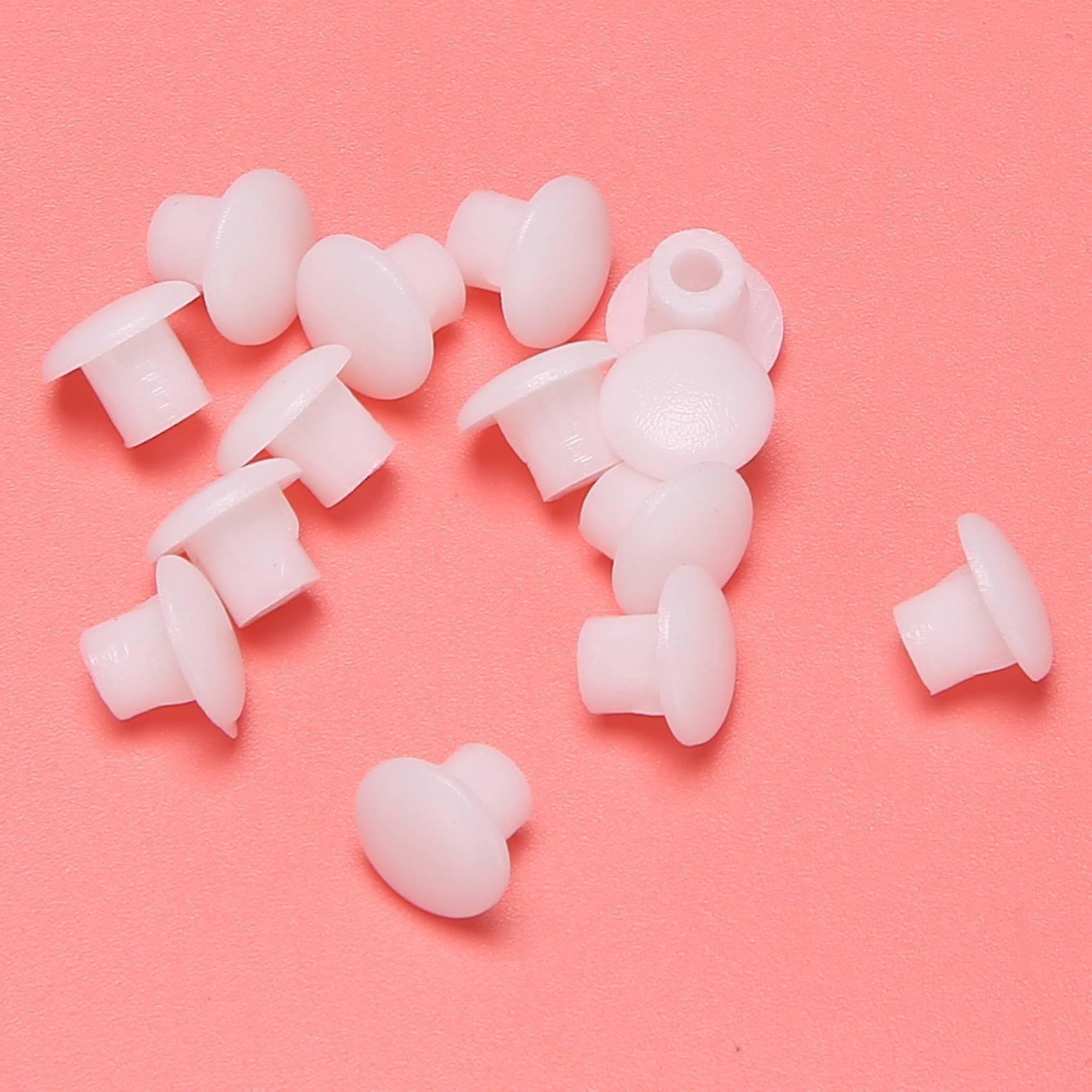 Plastic Round Cover Screw Cap Lid White 50pcs For 5mm Dia Hole