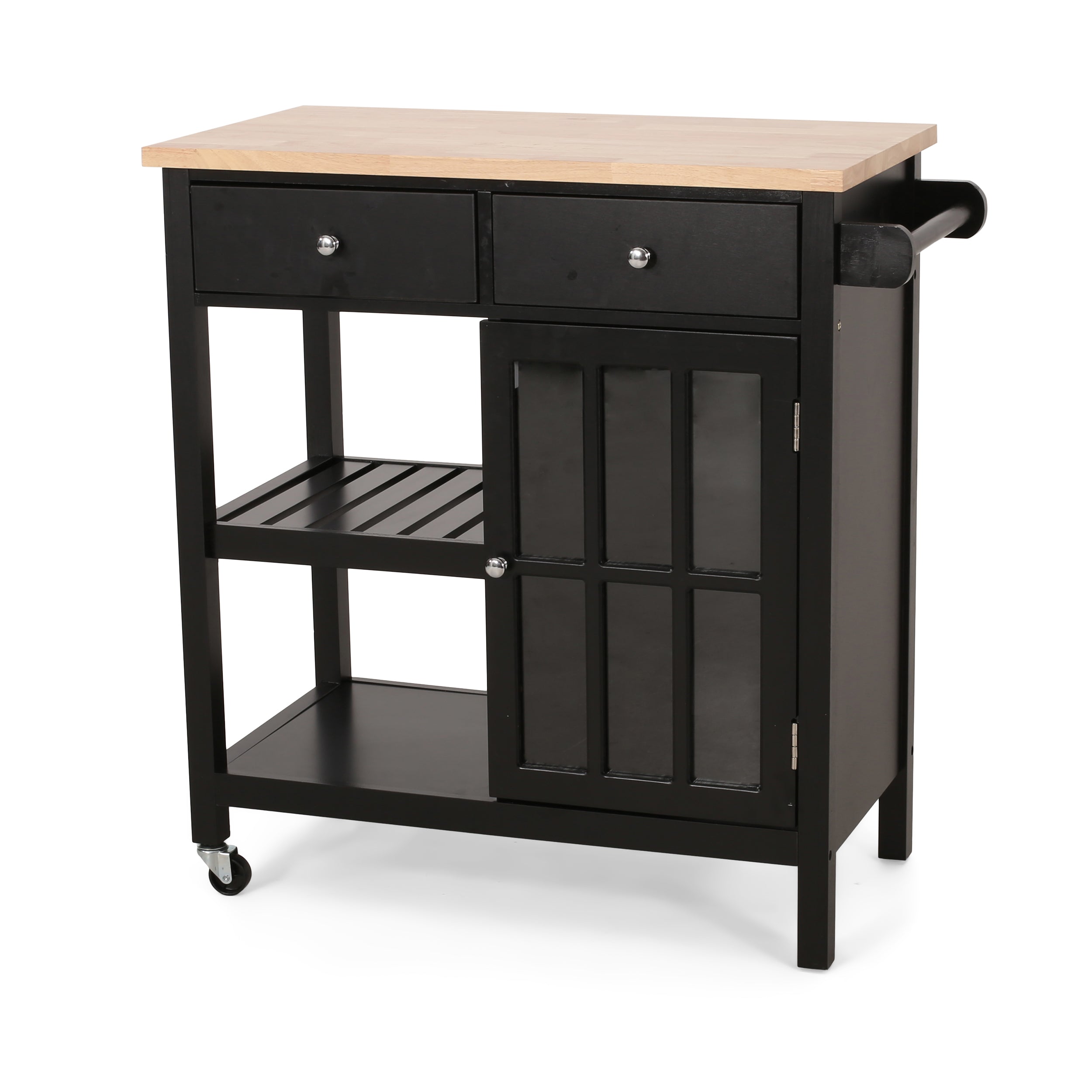 Aidah Contemporary Kitchen Cart with Wheels