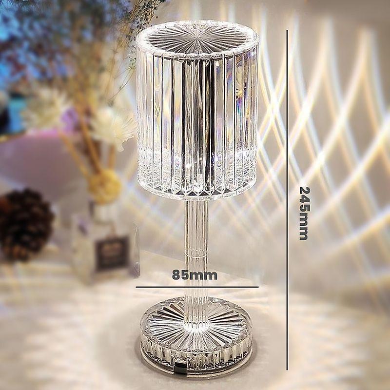 Crystal Table Lamp 3 Colors Touch Remote Control Night Lamp Rechargeable Bedside Lamp Night Lights Acrylic Home Decor Lighti Decoration