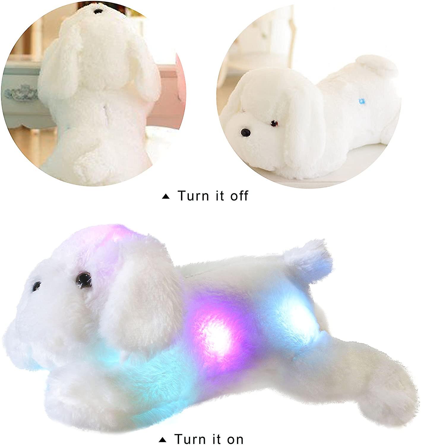 Led Colorful Dog Plush Toy Christmas Gift