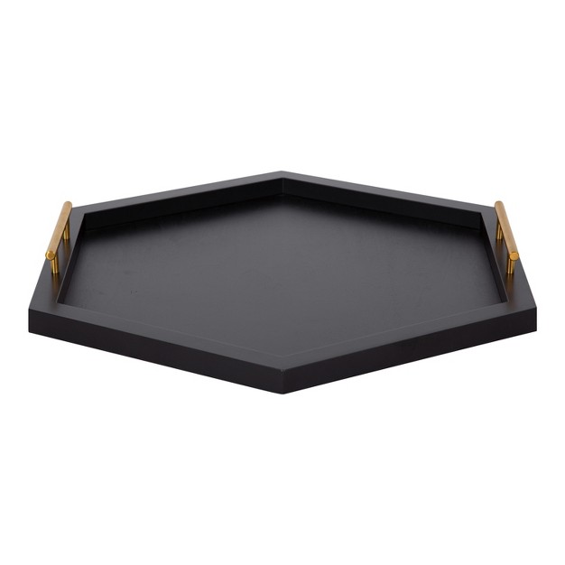 Kate And Laurel Halsey Tray 22x19 Black