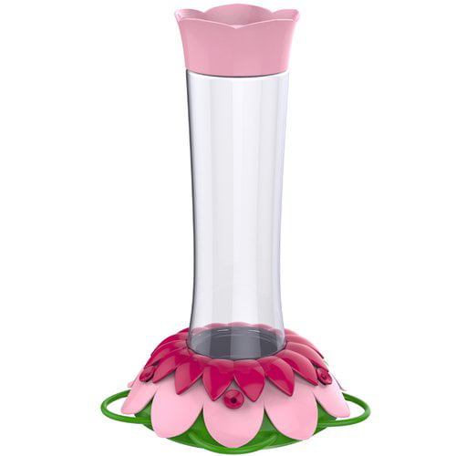 Nature's Way So Real Pink Fuchsia 20 oz Glass Hummingbird Feeder