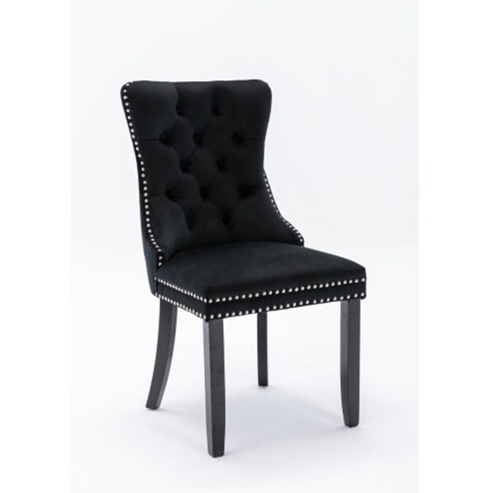 Tufted Solid Wood Velvet Upholstered Dining Chair