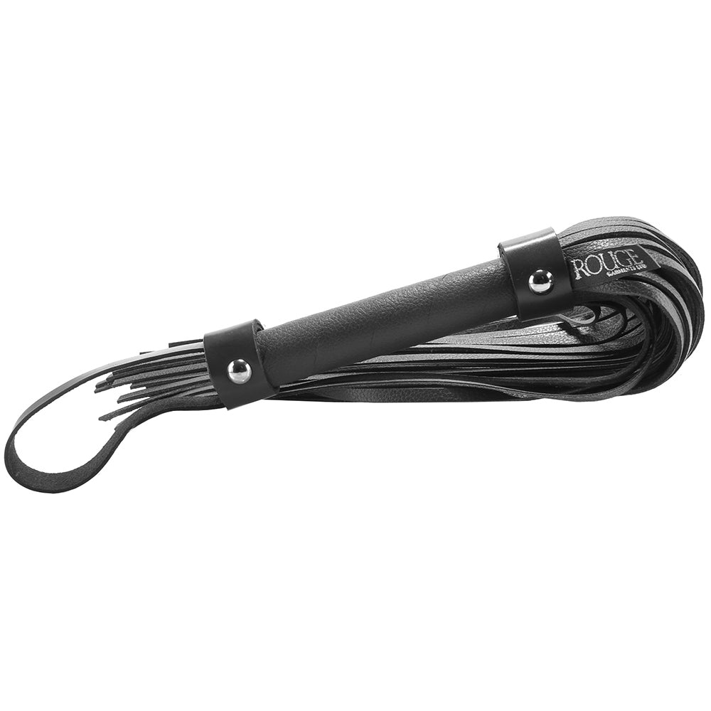 Leather Flogger in Black