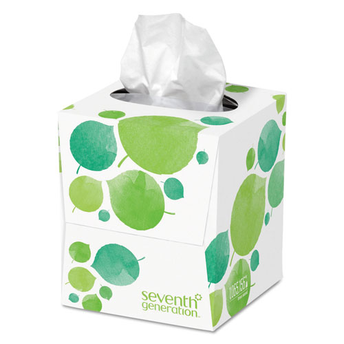 Unilever Seventh Generation 100% Recycled Facial Tissue | 2-Ply， White， 85 Sheets per Box | SEV13719