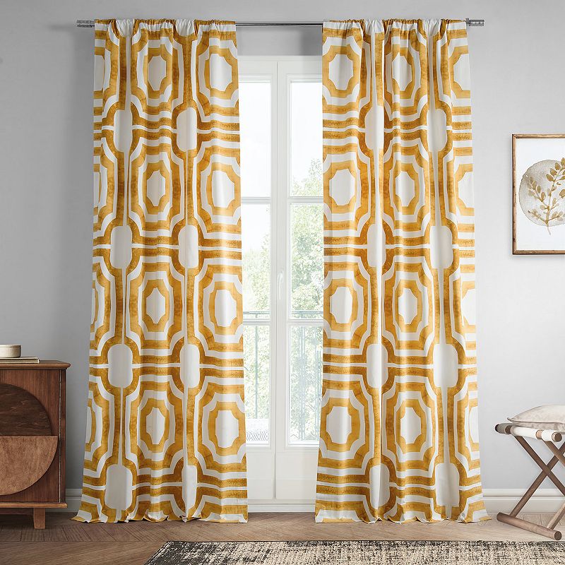 EFF 1-Panel Mecca Lined Window Curtain