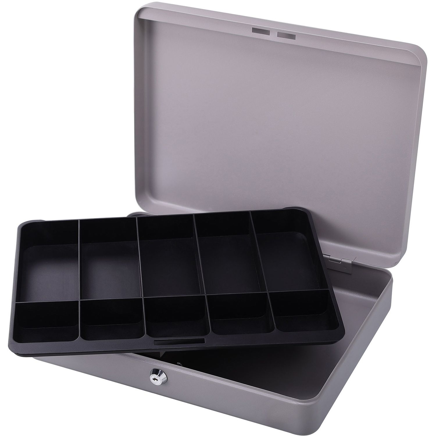 All-Steel Locking Cash Box with Tray by Sparco Products SPR15500