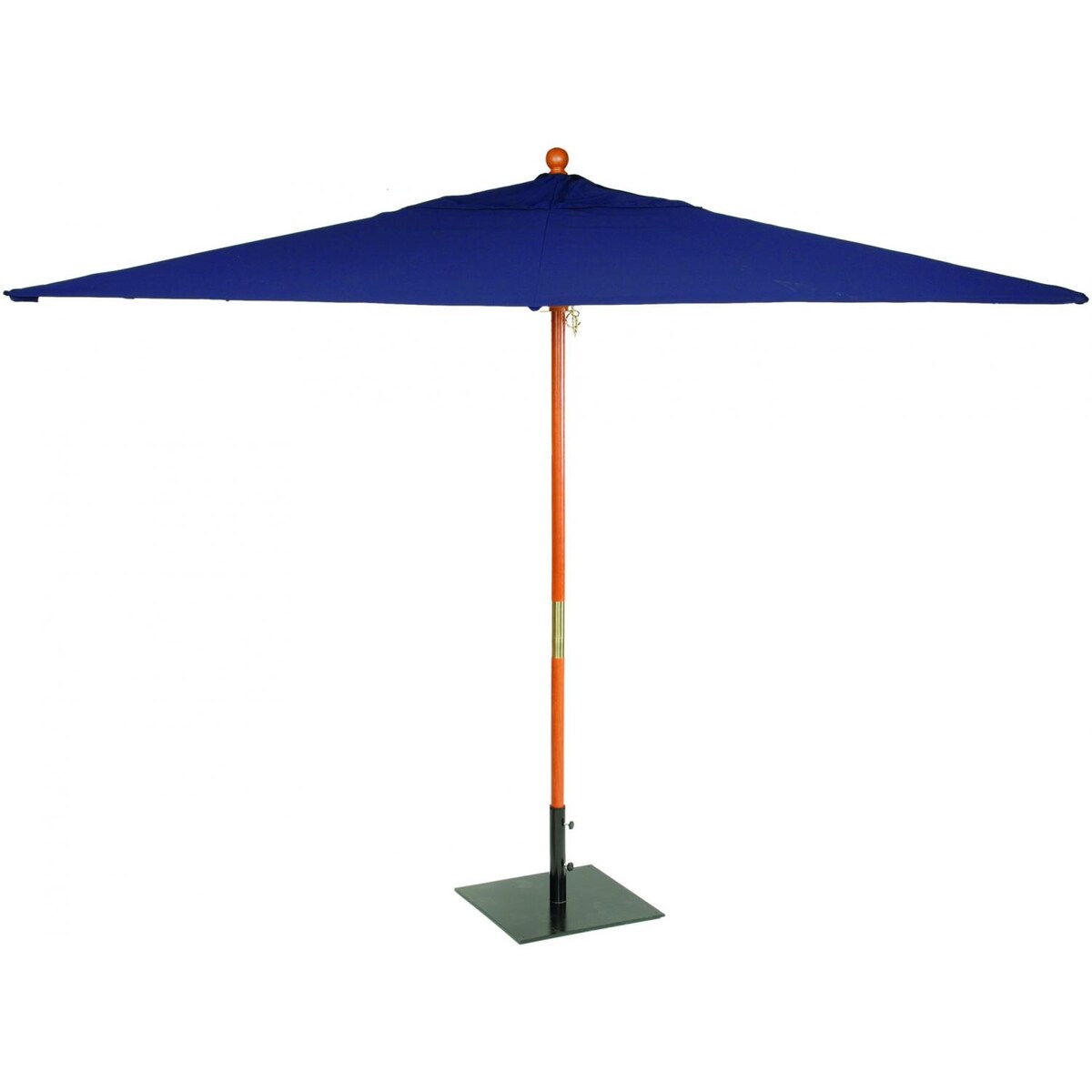 Oxford Garden Rectangular 6 X 10 Ft. Hardwood Patio Market Umbrella W/ Pulley