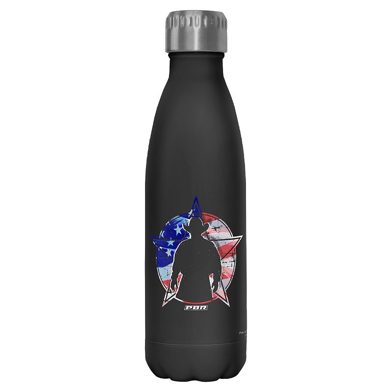 Professional Bull Riders USA Flag Background Star Badge 17-oz. Stainless Steel Bottle