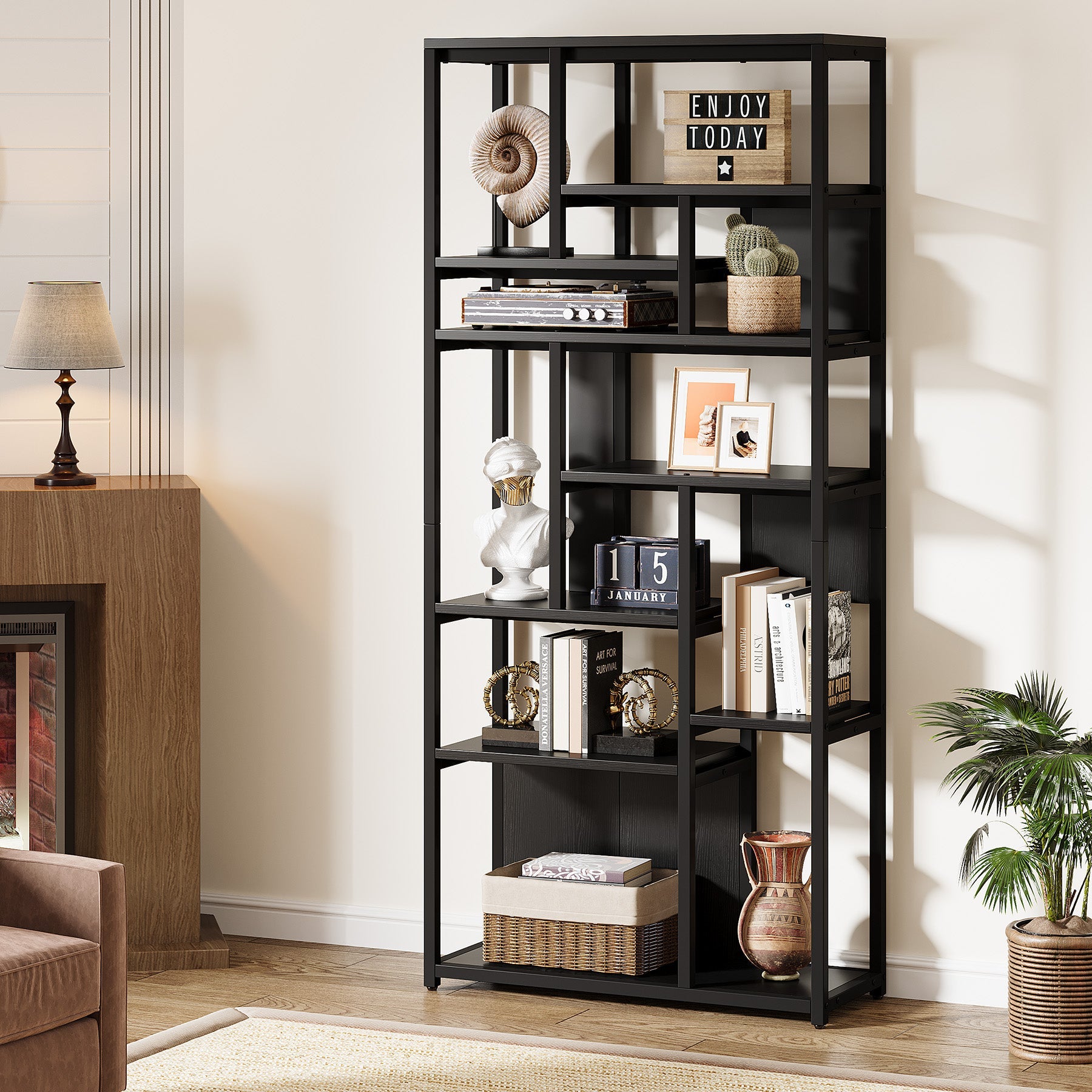 8-Tier Etagere Bookshelf, 70.9