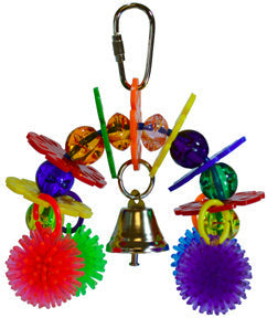 A  E Happy Beaks Rainbow Bridge Bird Toy