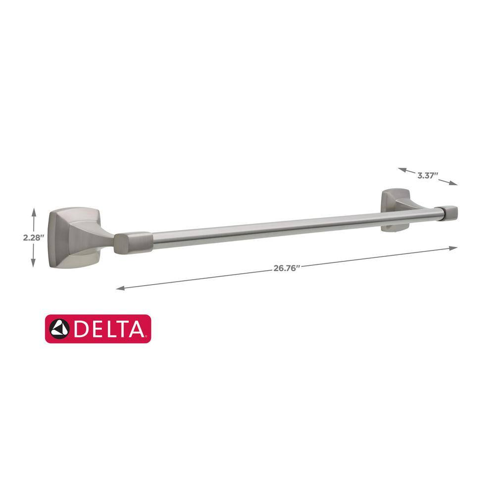 Delta Portwood 24 in. Towel Bar in SpotShield Brushed Nickel PWD24-BN