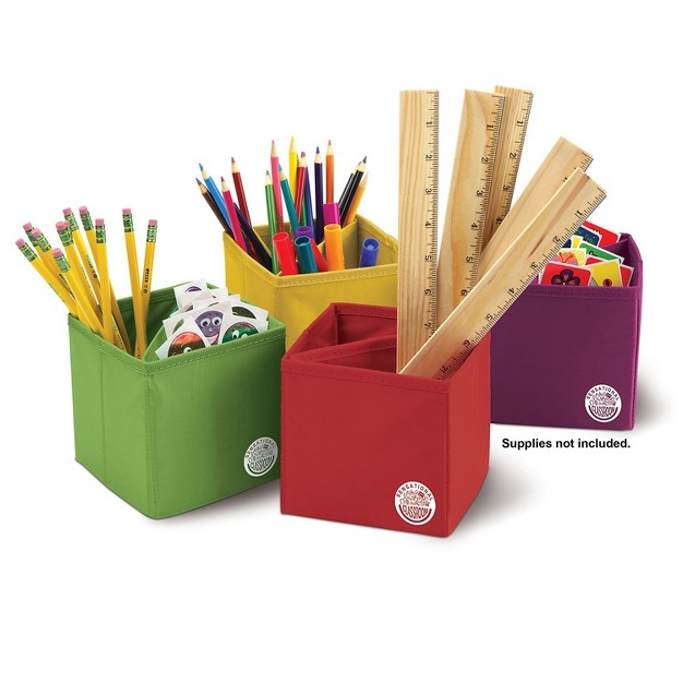 Essential Learning Sensational Classroom Essential Collapsible Storage Boxes Set Of 4 elp626690