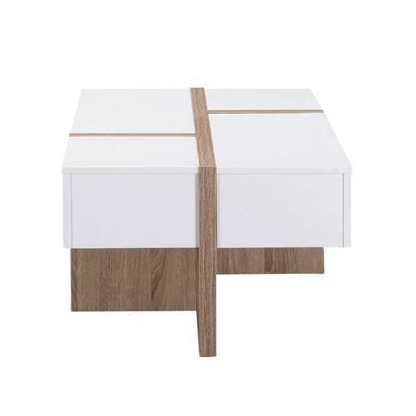 Furniture of America Lexa Modern White 47-inch Storage Coffee Table