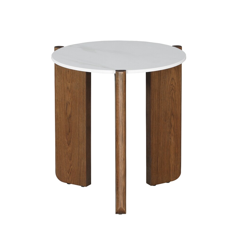 Somette Helida Sintered Stone Top Lamp Table