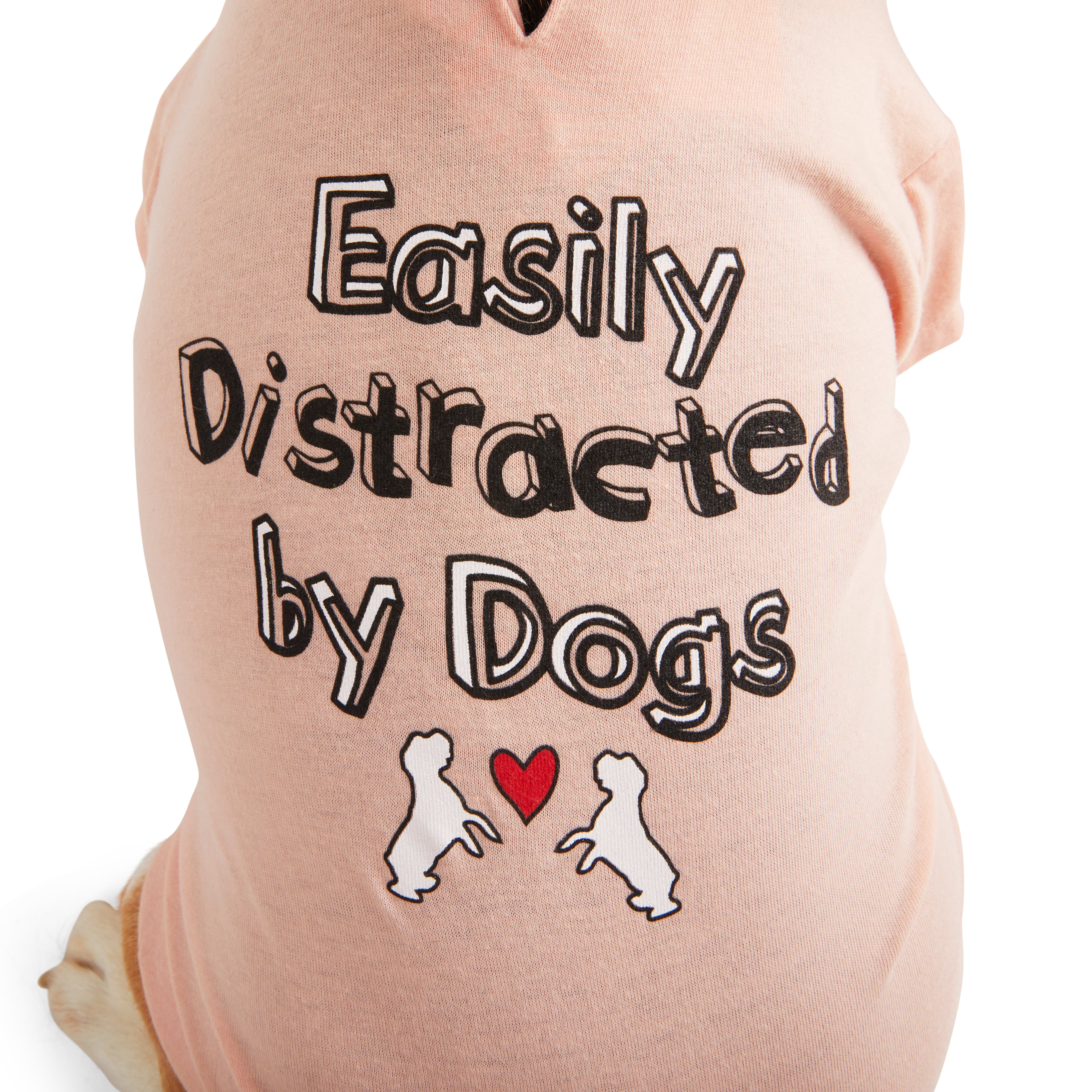 YOULY Easily Distracted Dog Tee， XX-Small