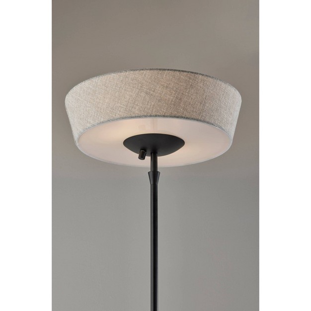 300w Harper Floor Lamp Black Adesso