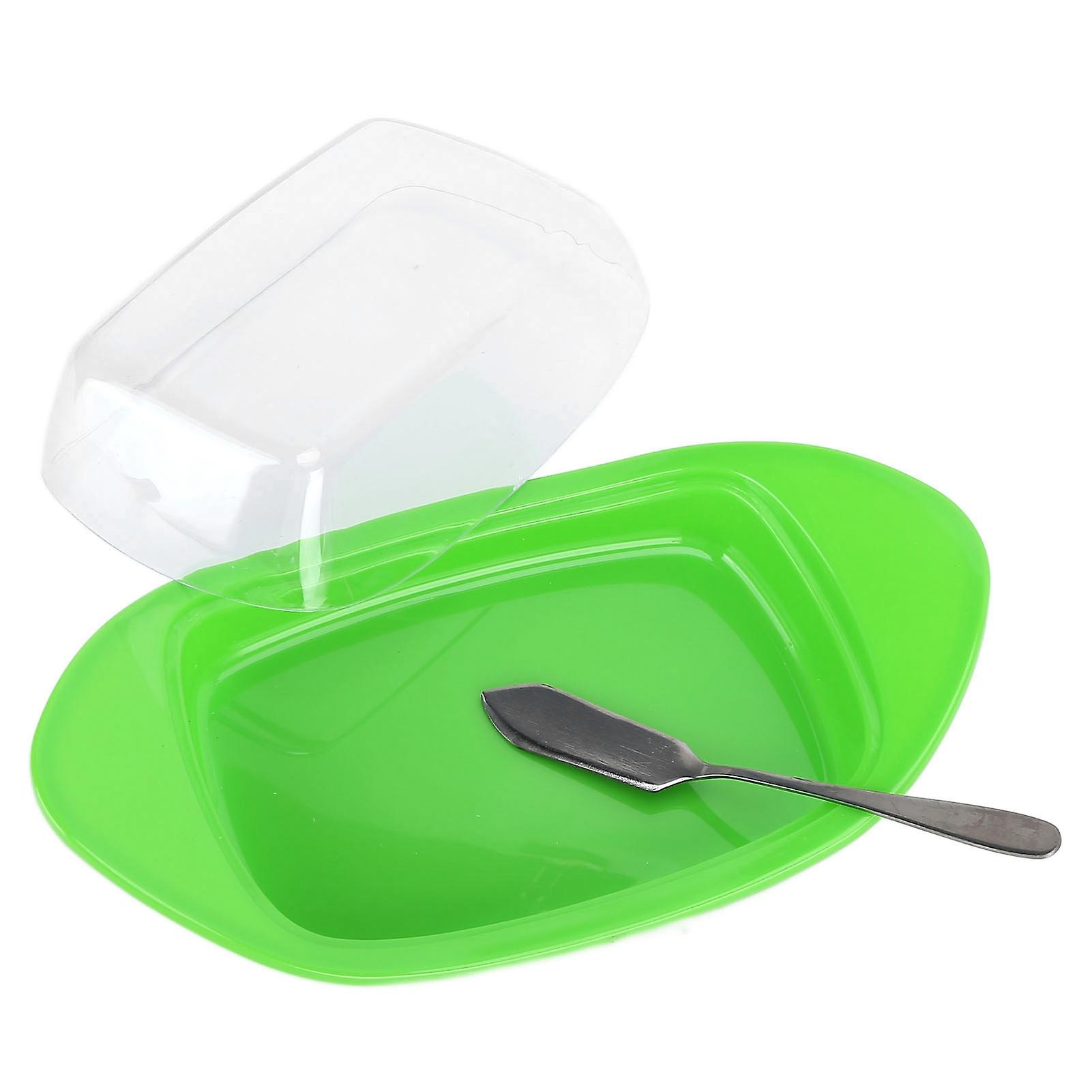 Shipshaped Butter Cutting Box With Cutting Knife And Lid Food Grade Chesse Container For Kitchengreen