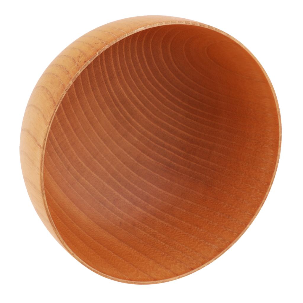 Wood Grain Soup Bowl Wood Kitchen Utensils for Outdoor Picnic， Hiking， Camping M