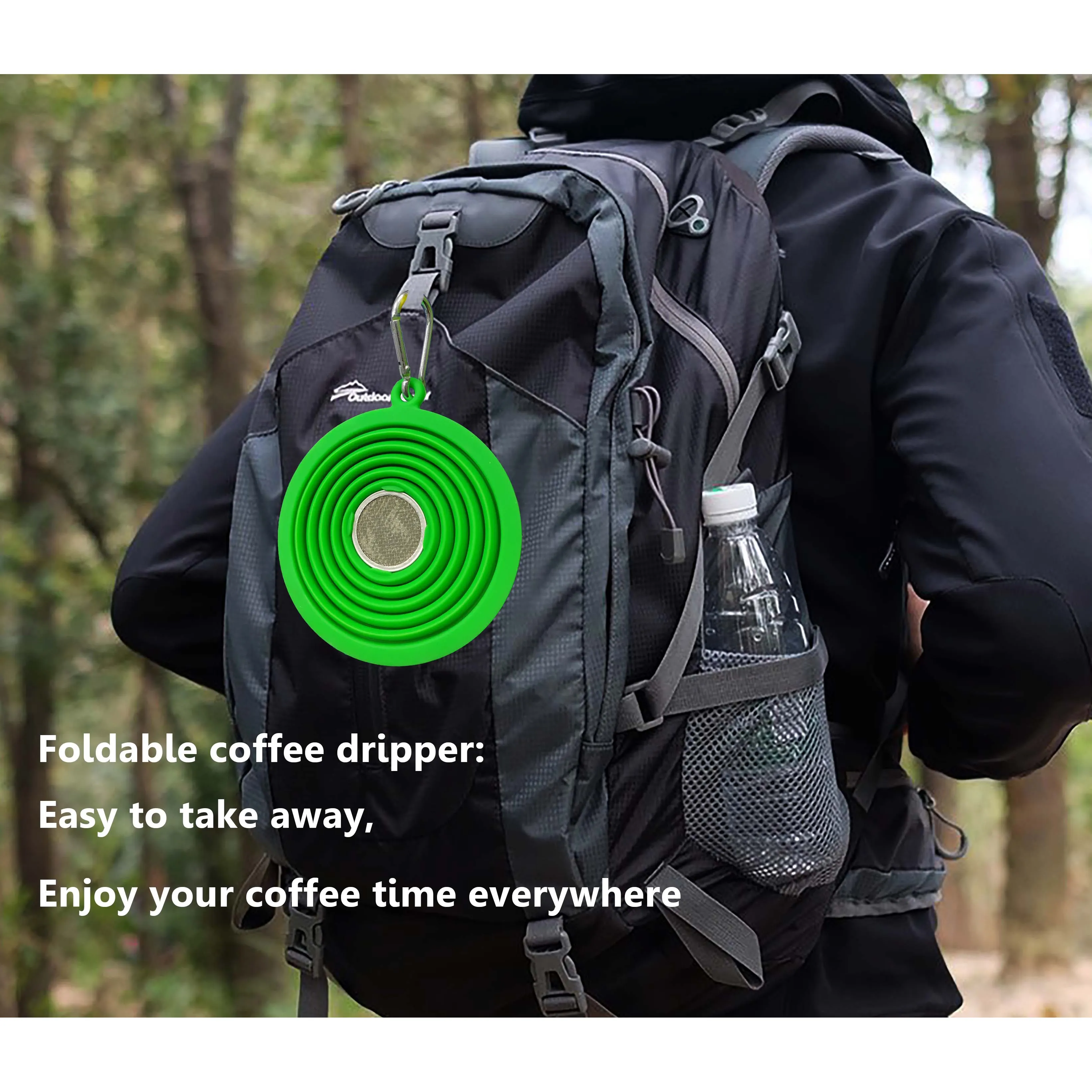 Collapsible Coffee Filter Non Stick Collapsible Coffee Filter Holder for Camping Hiking Backpacking and Outdoor Use