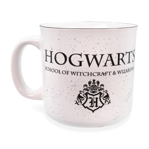 Silver Buffalo Harry Potter Hogwarts Logo Ceramic Camper Mug 20 Ounces