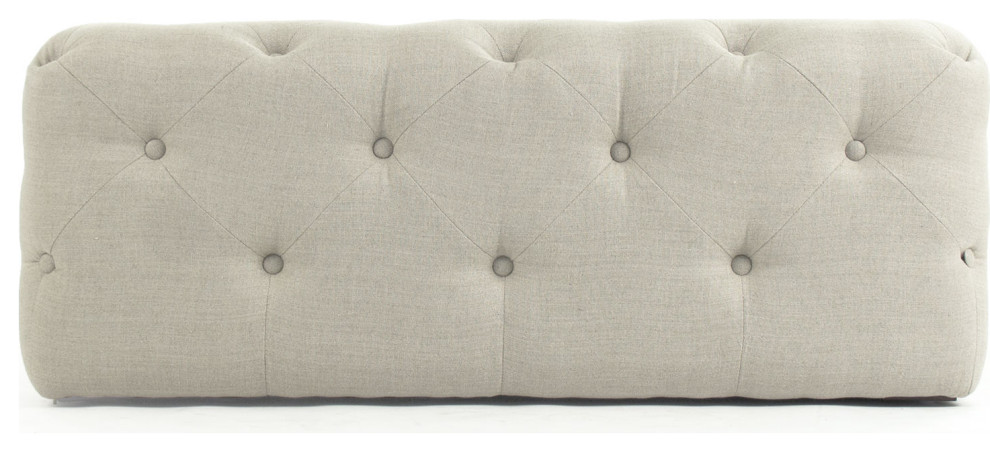 Calvin Tufted Ottoman   Transitional   Footstools And Ottomans   by HedgeApple  Houzz