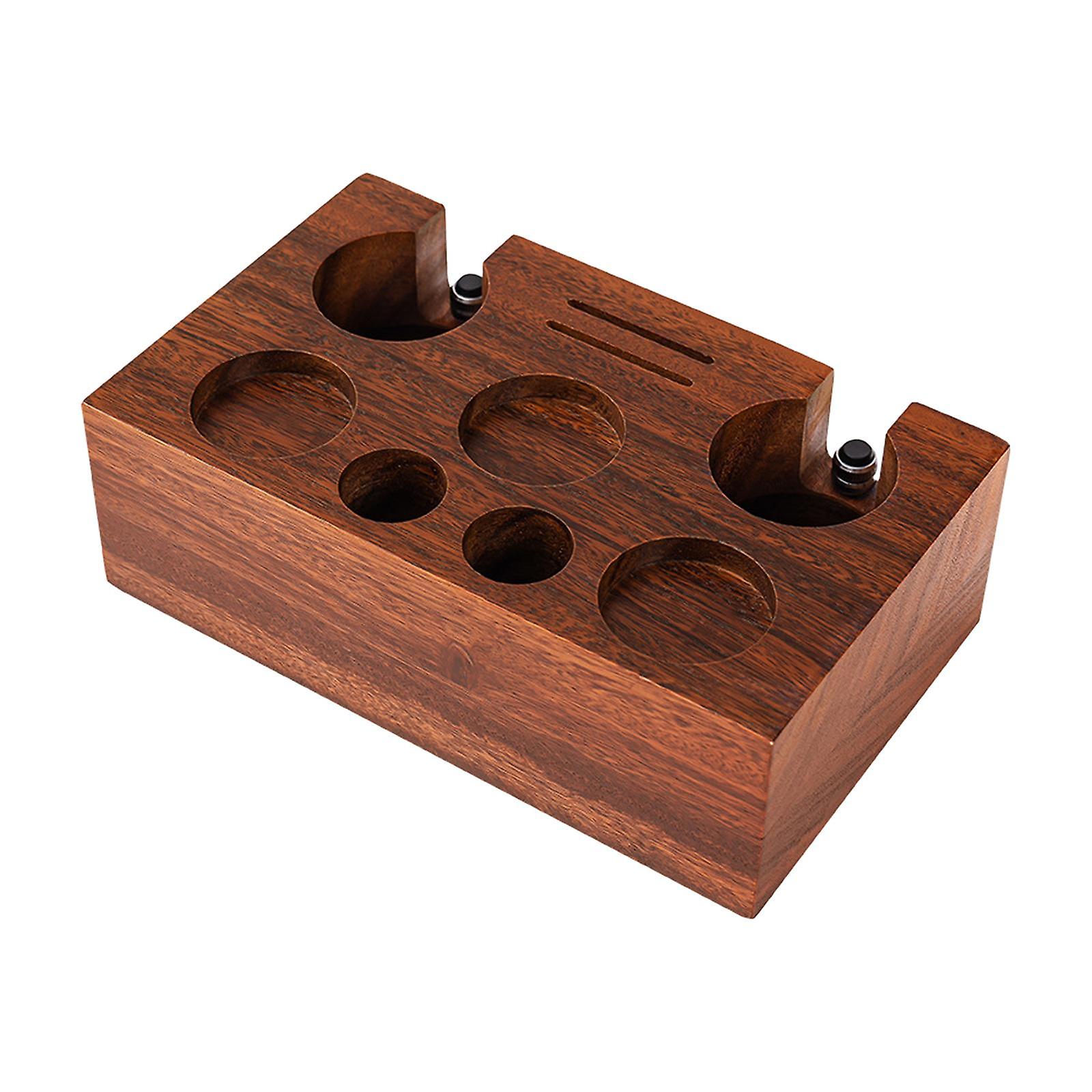 Walnut Espresso Tamp Mat Stand Espresso Tamper Station For Bar Worktop Shop For 51mm 53mm