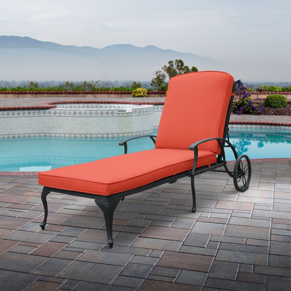 Clihome Antique Bronze Aluminum Reclining Outdoor Chaise Lounge