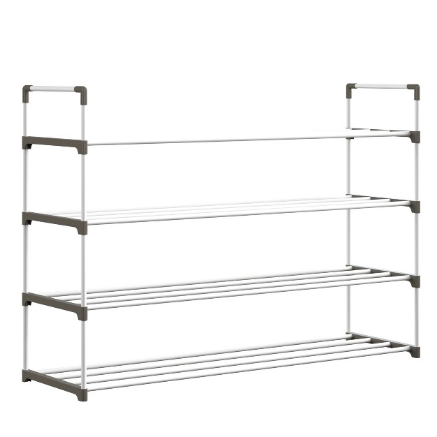 Home complete 4 tier Shoe Rack For 20 Pairs White