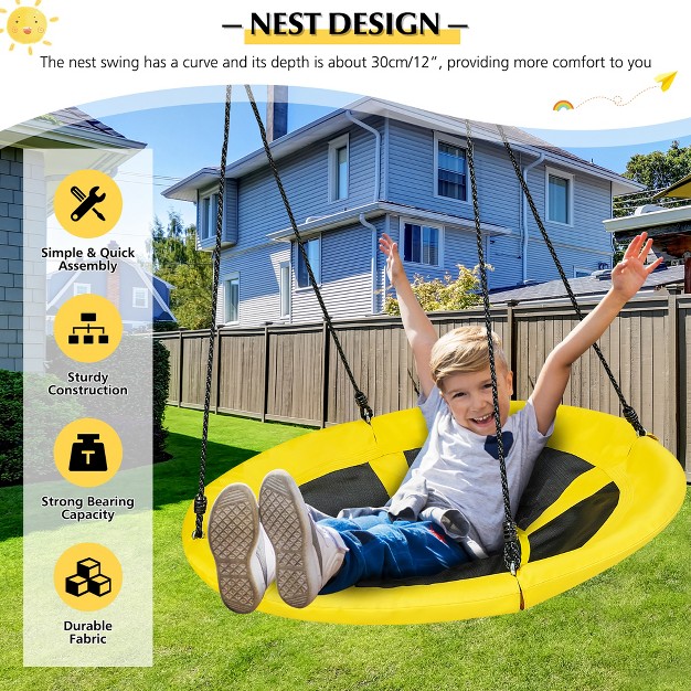 Extra Large Heavy Duty A frame Steel Swing Stand Set 40 Nest Tree Swing Yellow