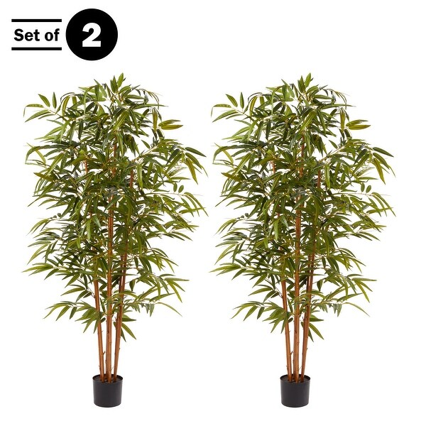 Pure Garden 6FT Artificial Bamboo Tree with Pot