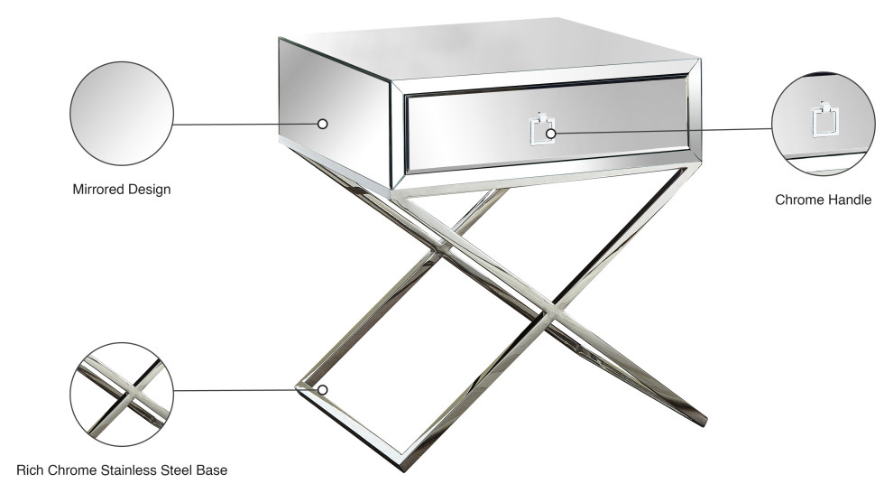 Lynn Side Table   Contemporary   Side Tables And End Tables   by Meridian Furniture  Houzz