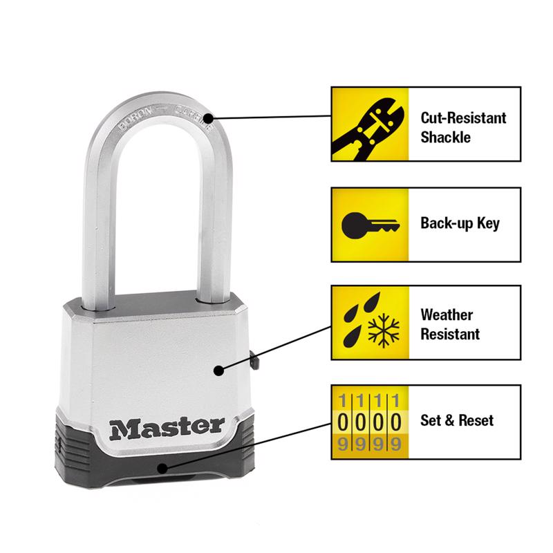 PADLOCK DBL LOCK STL 2