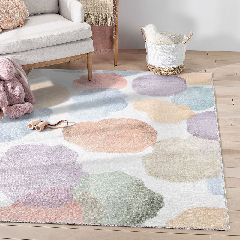 Well Woven Kids Rugs Watercolor Dot Area Rug