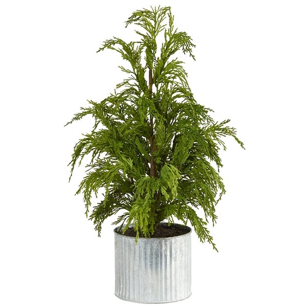 20 Cedar Pine Natural Look Tree in Decorative Planter