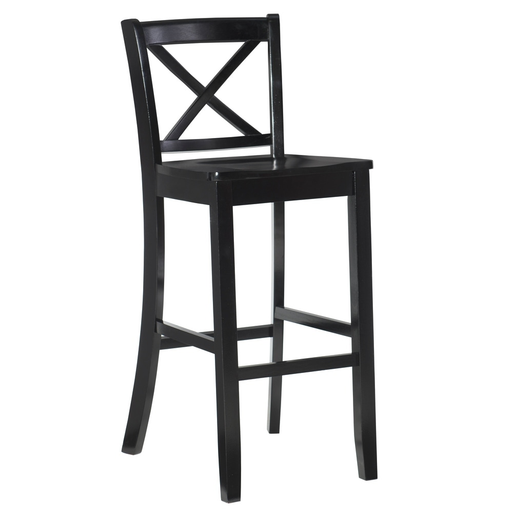 Copper Grove Frunza Black 30 inch X back Bar Stool