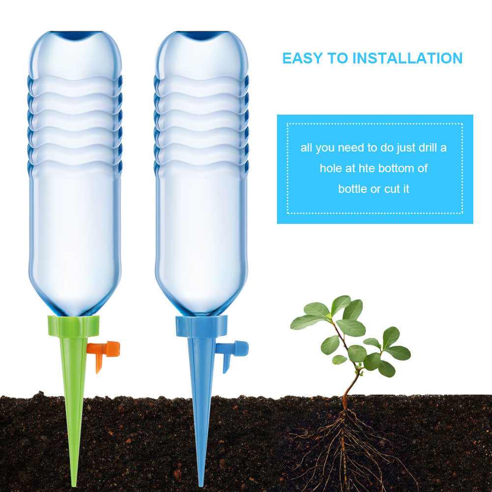 Willstar Plant Waterer，Self Watering Spike Slow Release Vacation Plants Watering System，Automatic Watering Devices with Control Valve for Outdoor Indoor Plants Tree